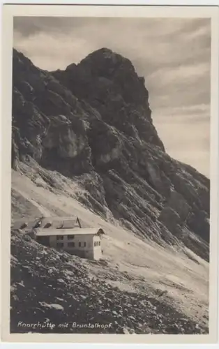 (3033) Foto AK Zugspitze, Knorrhütte, Bruntalkopf