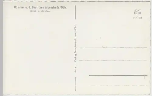 (29558) Foto AK Hammer a.d. Deutschen Alpenstraße, nach 1945