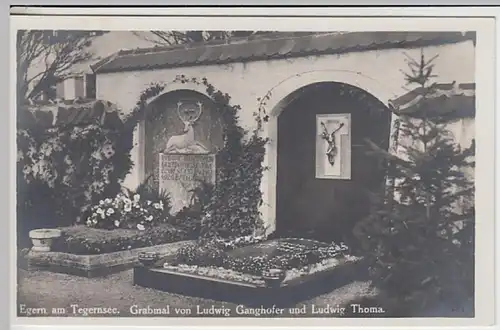 (29528) Foto AK Egern am Tegernsee, Grabmal v. Ludwig Ganghofer vor 1945