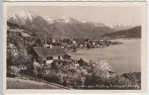 (29488) Foto AK Tegernsee gegen Wallberg 1934