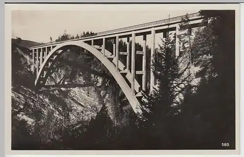 (28974) Foto AK Oberammergau, Hochbrücke 1920/30er