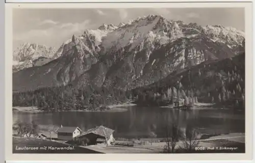 (2857) Foto AK Lautersee, Bergsee, Karwendel