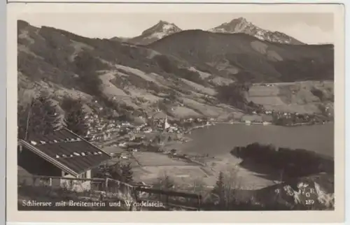 (2835) Foto AK Schliersee, Panorama, Breitenstein, Wendelstein 1934