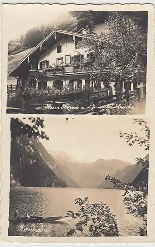 (28301) Foto AK Königsee, haus Högerle 1942