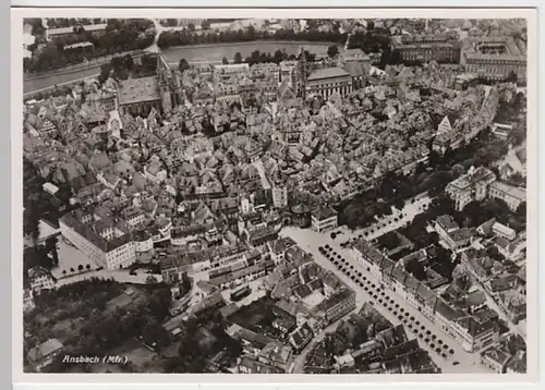 (25945) Foto AK Ansbach, Panorama, vor 1945