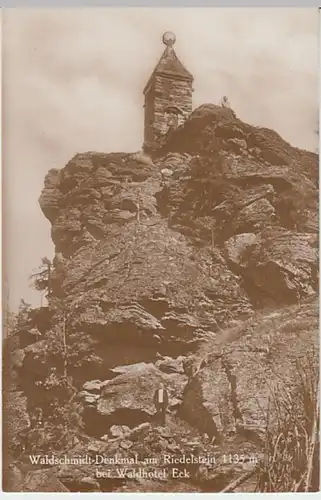 (25311) Foto AK Großer Riedelstein, Waldschmidtdenkmal, vor 1945