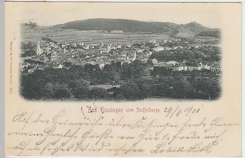 (25193) AK Bad Kissingen, Panorama vom Staffelberg 1901