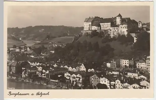 (24826) Foto AK Burghausen, Salzach, Stadtansicht, Burg