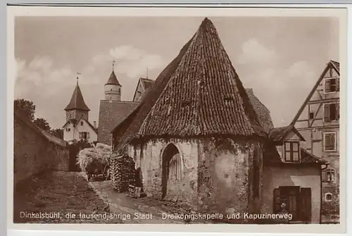 (24807) Foto AK Dinkelsbühl, Dreikönigskapelle, Kapuzinerweg 1946