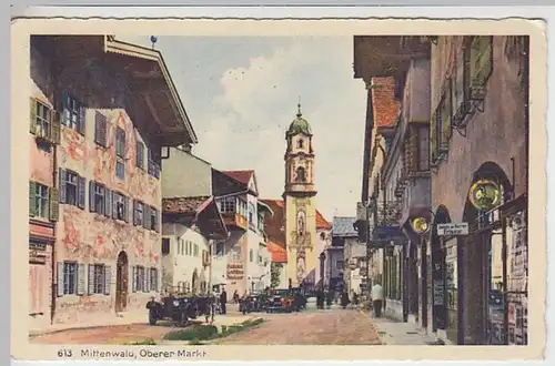 (24621) AK Mittenwald, Oberer Markt 1934