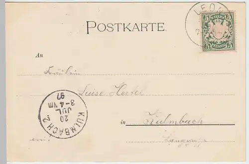 (24074) AK Gruß vom Starnberger See, Hotel Rottmannshöhe 1897