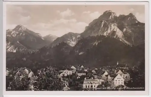 (2405) AK Füssen, Panorama, Säuling 1940