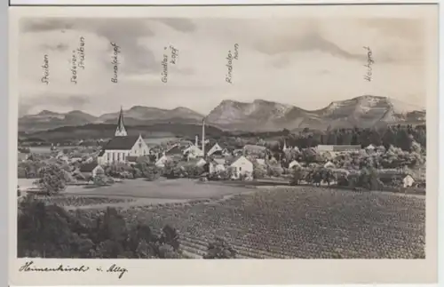 (2396) Foto AK Heimenkirch, Panorama 1935