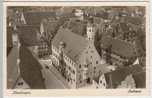 (23959) Foto AK Nördlingen, Rathaus 1954