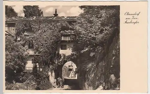 (23524) Foto AK Oberaudorf, Auerburgtor, Sonderstempel 1940