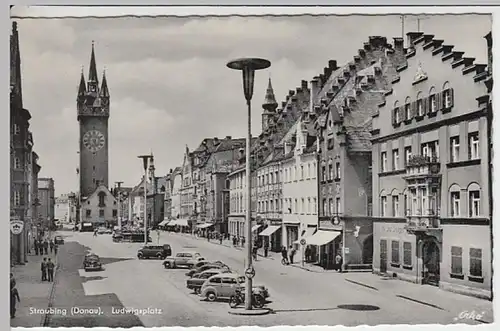 (23240) AK Straubing, Ludwigsplatz 1957