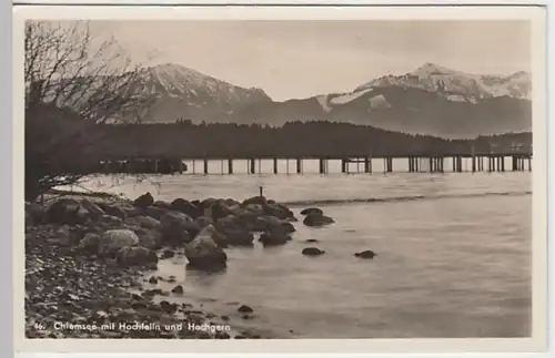 (22967) Foto AK Chiemsee, Hochfelln, Hochgern 1935