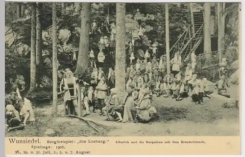 (22569) AK Wunsiedel, Bergfestspiel Die Losburg 1906