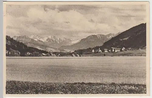 (21739) AK Bühl am Alpsee, Panorama, Allg. Alpen, vor 1945