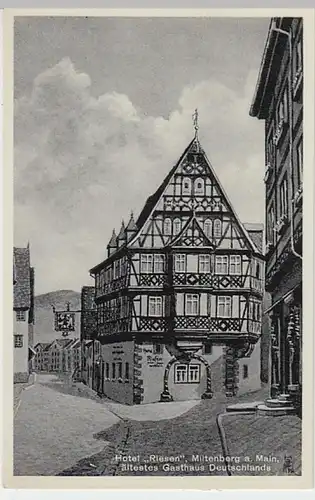 (21710) AK Miltenberg, Hotel Riesen, vor 1945