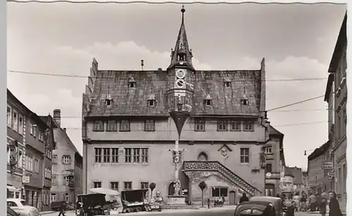 (21574) Foto AK Ochsenfurt, Rathaus, Marktplatz, nach 1945