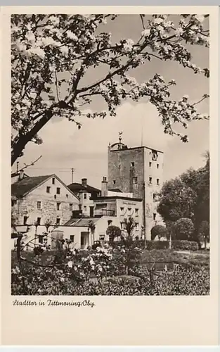 (21479) Foto AK Tittmoning, Stadttor 1954