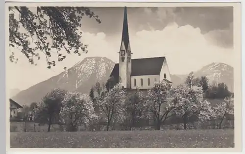 (21110) Foto AK Bad Wiessee, Neue Kirche, vor 1945