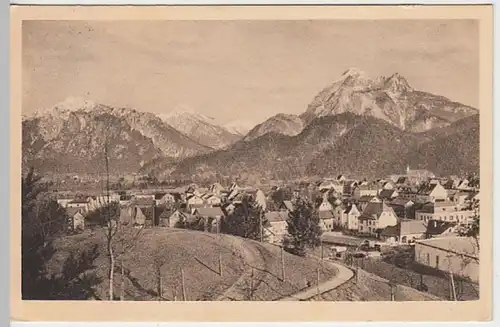 (20898) AK Füssen, Panorama, Säuling 1930