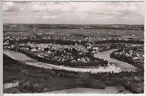 (20880) Foto AK Mühldorf am Inn, Panorama 1957