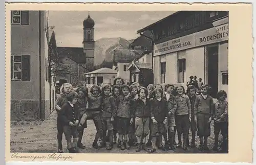 (20711) AK Oberammergau, Schuljungen im Passionsjahr vor 1945