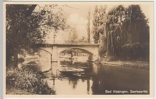 (20446) Foto AK Bad Kissingen, Saalepartie, vor 1945