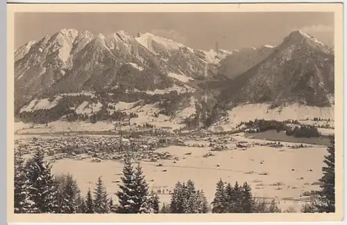 (20142) Foto AK Oberstdorf, Panorama, Nebelhorn, vor 1945