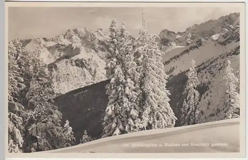 (20091) Foto AK Dreitorspitze, Stuiben, Blick vom Kreuzeck 1933