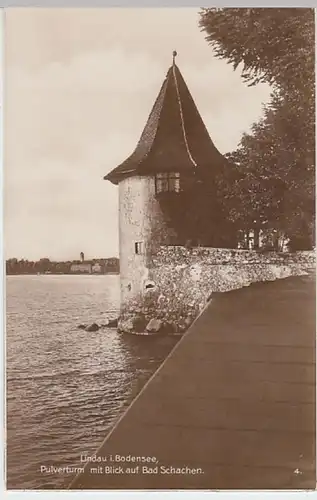(20069) Foto AK Lindau, Bodensee, Pulverturn, vor 1945