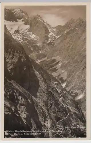 (1999) Foto AK Höllental, Wetterstein., Zugspitze, Riffelscharte 1933