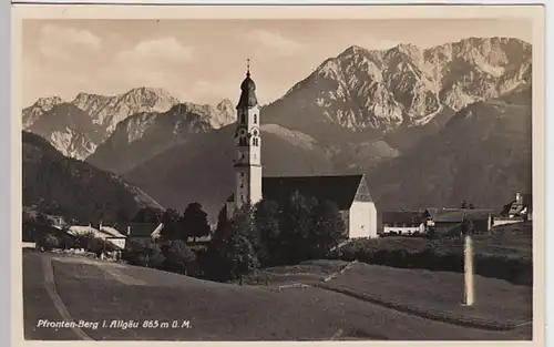 (19938) Foto AK Bergpfronten, Kirche 1935