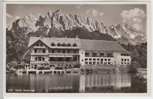 (18161) Foto AK Grainau, Hotel Badersee 1938