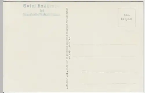 (18161) Foto AK Grainau, Hotel Badersee 1938