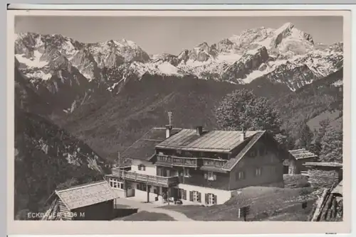 (17855) Foto AK Garmisch-Partenkirchen, Berggasthof Eckbauer, vor 1945