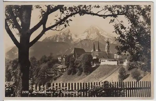 (17566) Foto AK Berchtesgaden mit Watzmann 1930er-40er