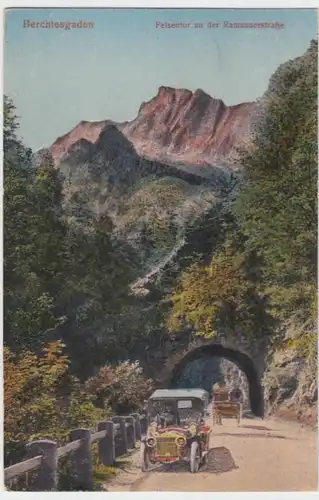 (17317) AK Berchtesgaden, Felsentor an der Ramsauer Str., gel. 1924