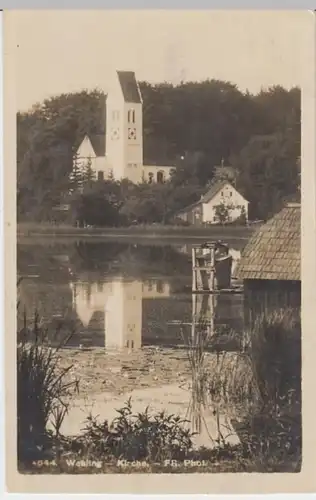 (17289) Foto AK Weßling (Bay.), Kirche, vor 1945