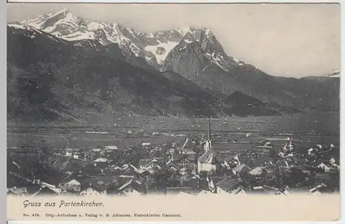 (17216) AK Gruß aus Partenkirchen, Panorama, vor 1905