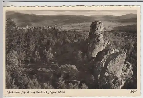 (16965) Foto AK Viechtach, Blick vom Pfahl 1956