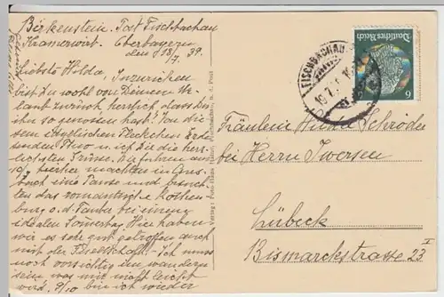 (16851) AK Birkenstein, Fischbachau mit Breitenstein 1939