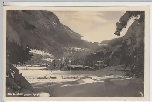 (16836) Foto AK Josefstal (Schliersee) mit Spitzingsattel, vor 1945