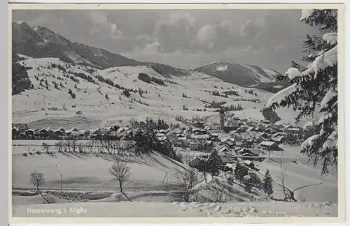 (16741) AK Nesselwang, Panorama, gel. 1934