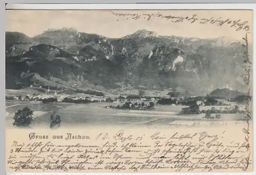 (16353) AK Gruß aus Aschau im Chiemgau 1903