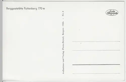 (16102) Foto AK Pattenberg, Berggasthof, nach 1945