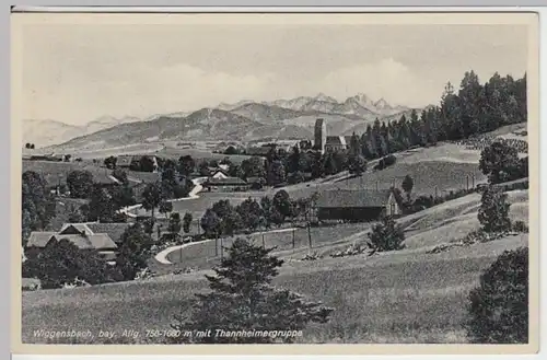 (16052) AK Wiggensbach, Panorama, Tannheimer Berge 1933-45